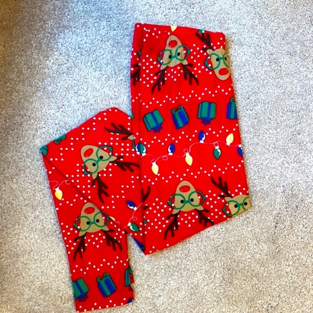 🌹4/$25 Derek Heart | Red Christmas Leggings